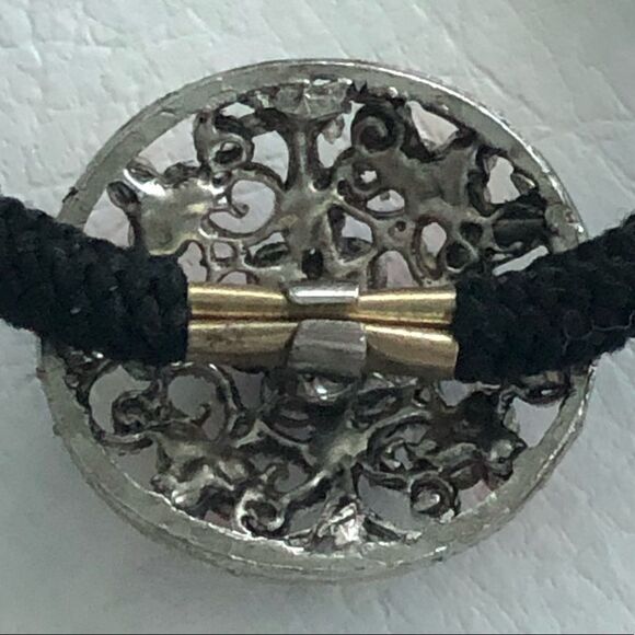 RHINESTONE AND METAL ELASTIC PONYTAIL HOLDER - Picture 4 of 11